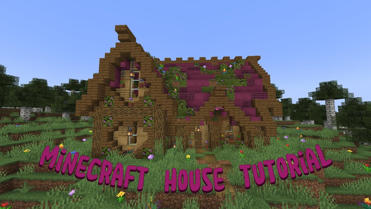 Tutorial | How to Build a Pink Fairy Cottage in Minecraft - YouTube