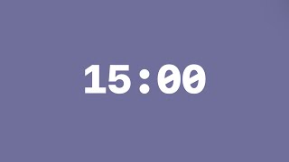 ⏱️ 15 Minute Timer — Simple Countdown | No Music 