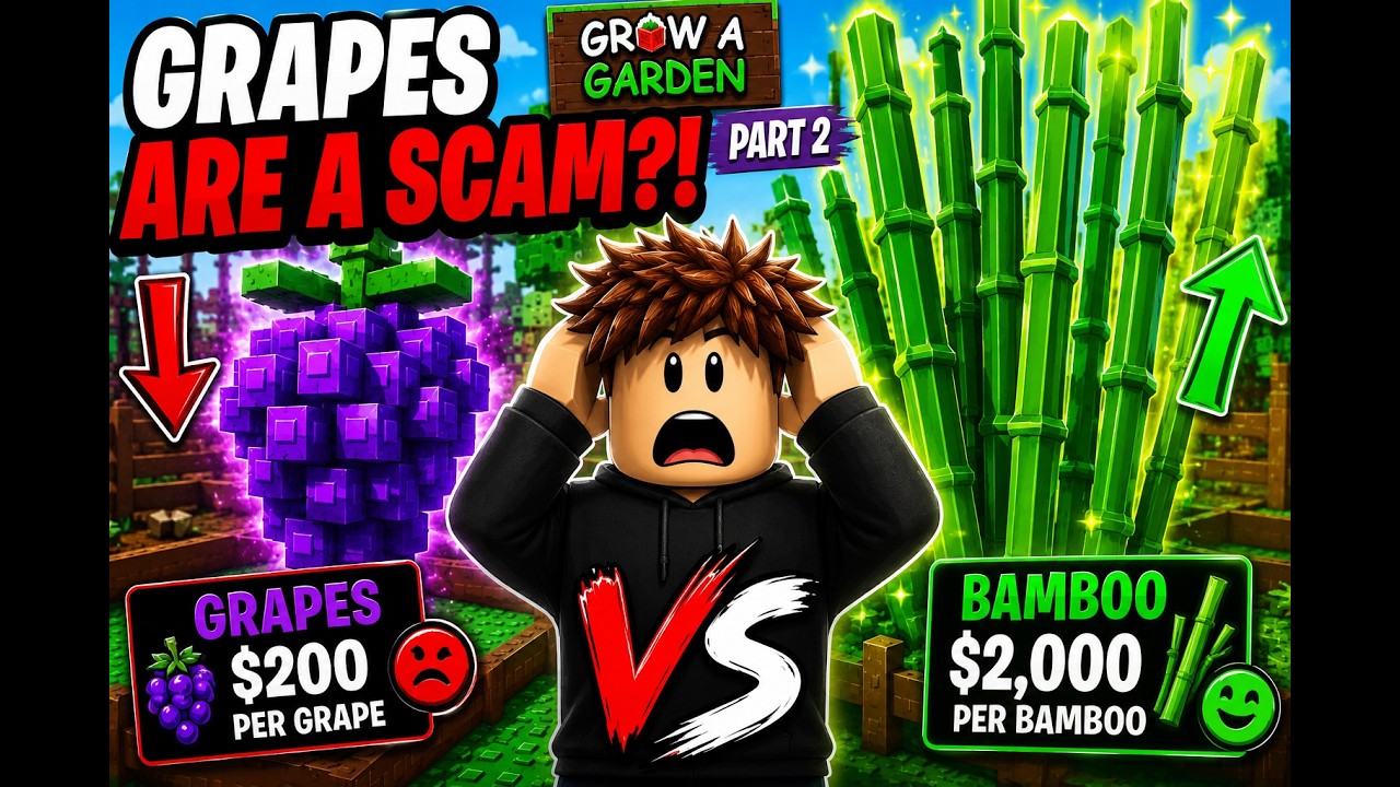 GRAPES ARE A SCAM?! 🍇 Grow a Garden Part 2 - YouTube
