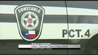 Man saves 2 deputies
