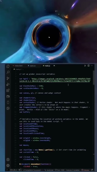 Creating Black Hole | HTML | CSS | JavaScript #youtubeshorts #webdesign ...