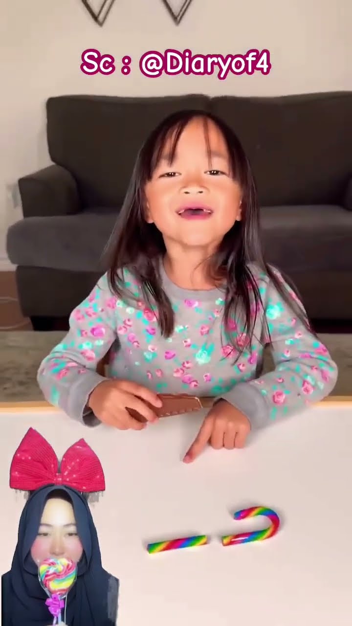 ADIK POTONG PERMEN DAN JARI ⁉️ tapi itu cuma coklat pisau ?@Diaryof4 #shorts #funny #dubbing