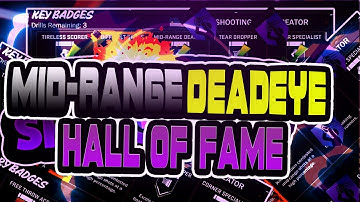 NBA 2K18 HOW TO GET MID RANGE DEADEYE | FASTEST BEST METHOD TO GET MID RANGE DEADEYE HALL OF FAME