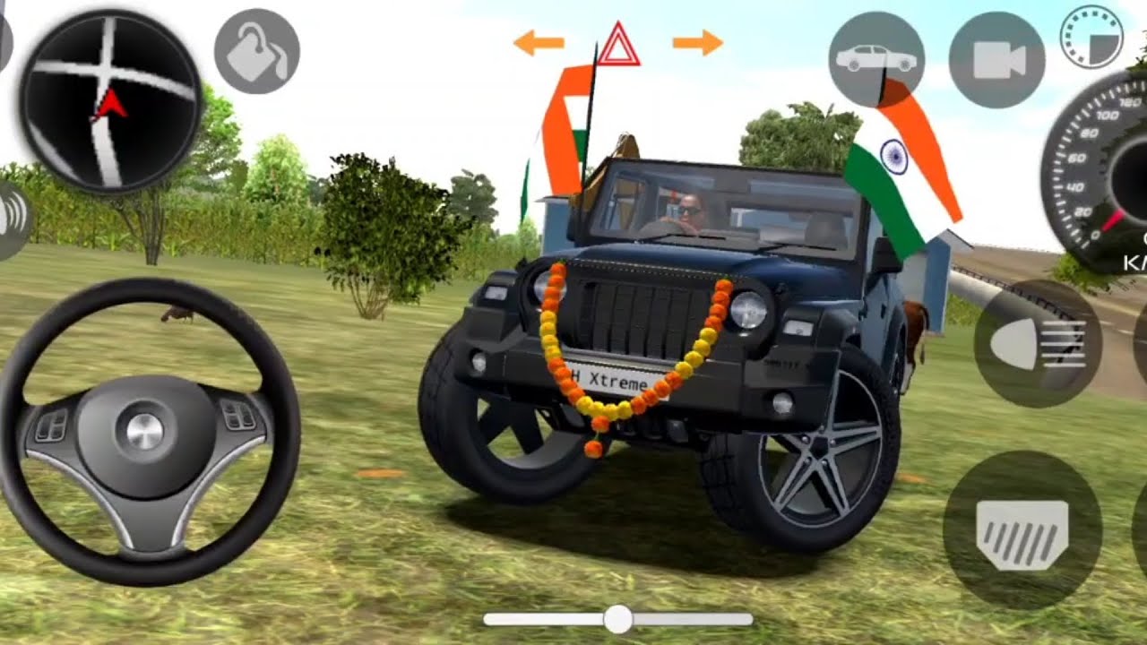 Modified Mahindra Thar 😈 Black Thar (Gadi Wala Games) adventure game indian Thar 