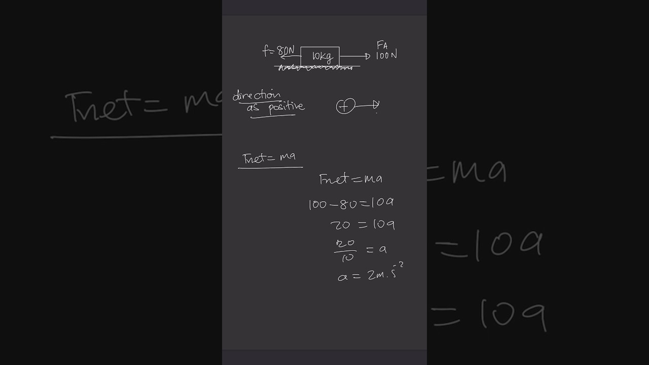 Quick acceleration calculation - Newton’s second law 