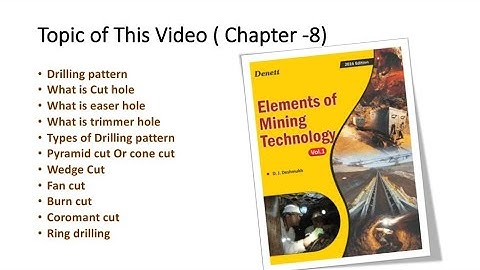 Type Of Drilling Pattern,Wedge Cut,Fan Cut,Burn Cut||Chapter-8||Part-6|| DJ deshmukh || By Rohit