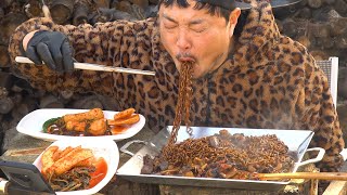 삼선짜장라면! 최적의 맛을낸다는 짜짜로니로 만들어봤습니다! -상생프로젝트3탄 처녀가 담은 총각김치!