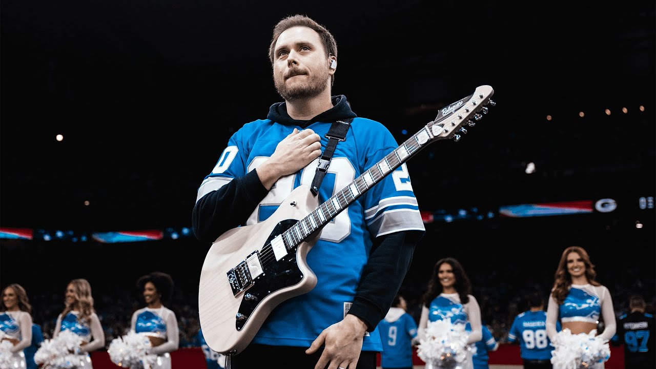 Ryan Mendez Performs the National Anthem at Ford Field - Lions vs