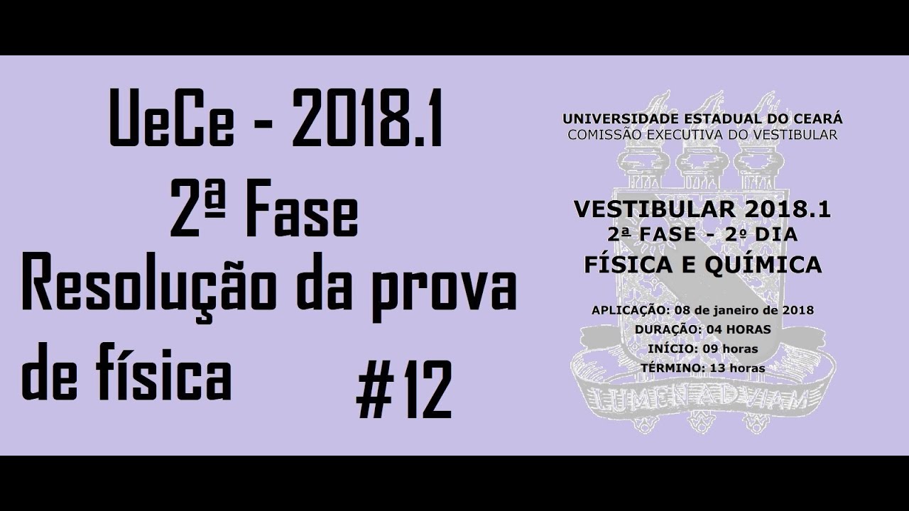 FÍSICA – UECE – 2018/1 – 2ª FASE Questão:12. Considere um dado movimento oscilatório em que