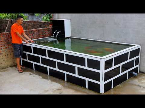 How to make a modern 4-sided aquarium with standard filter