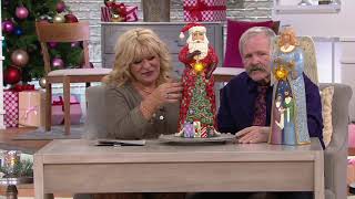 Jim Shore Oversized Illuminated Santa or Angel Statue on QVC