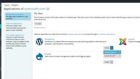 Plesk wordpress installation