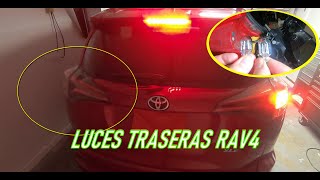 Como cambiar luces traseras fundidas de Toyota Rav4 2016 (luces de freno)