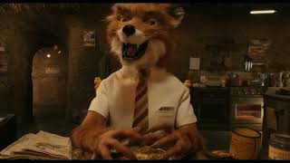 Fantastic Mr. Fox eating breakfast but there’s no Burl Ives music