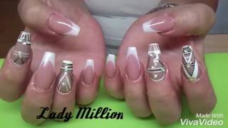 White French-Beautiful Nails Salon Lady Million
