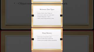 How primitive data types and reference data types are managed and accessed in memory