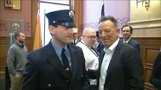 Sam Springsteen, Bruce Springsteen's son, sworn in as Jersey City firefighter
