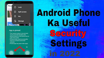 How To Use Screen Pinning In Android Phone, Useful Security Settings. (PIN Lock) Video In Hindi...