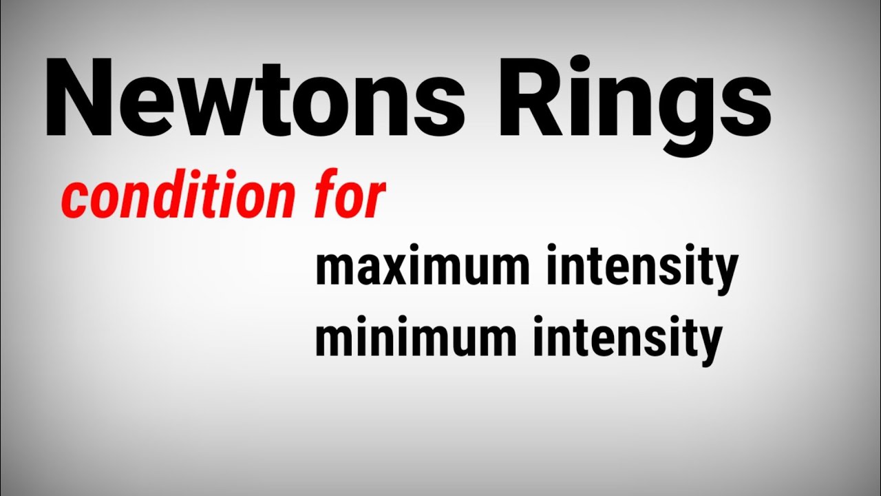 Newton's rings || bsc physics || bindas physics - YouTube