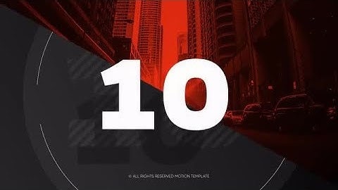 Countdown - Media Opener Premiere Pro Templates