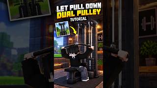 Minecraft Let Pulldown Dual Pulley Tutorial 💪🔥 | Easy Gym Build #shorts #viral