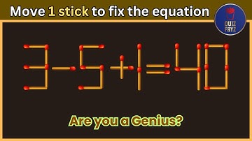 Can You Solve these Equations? - The ultimate Matchstick Puzzle Challenge! #maths #quiz #iqtest