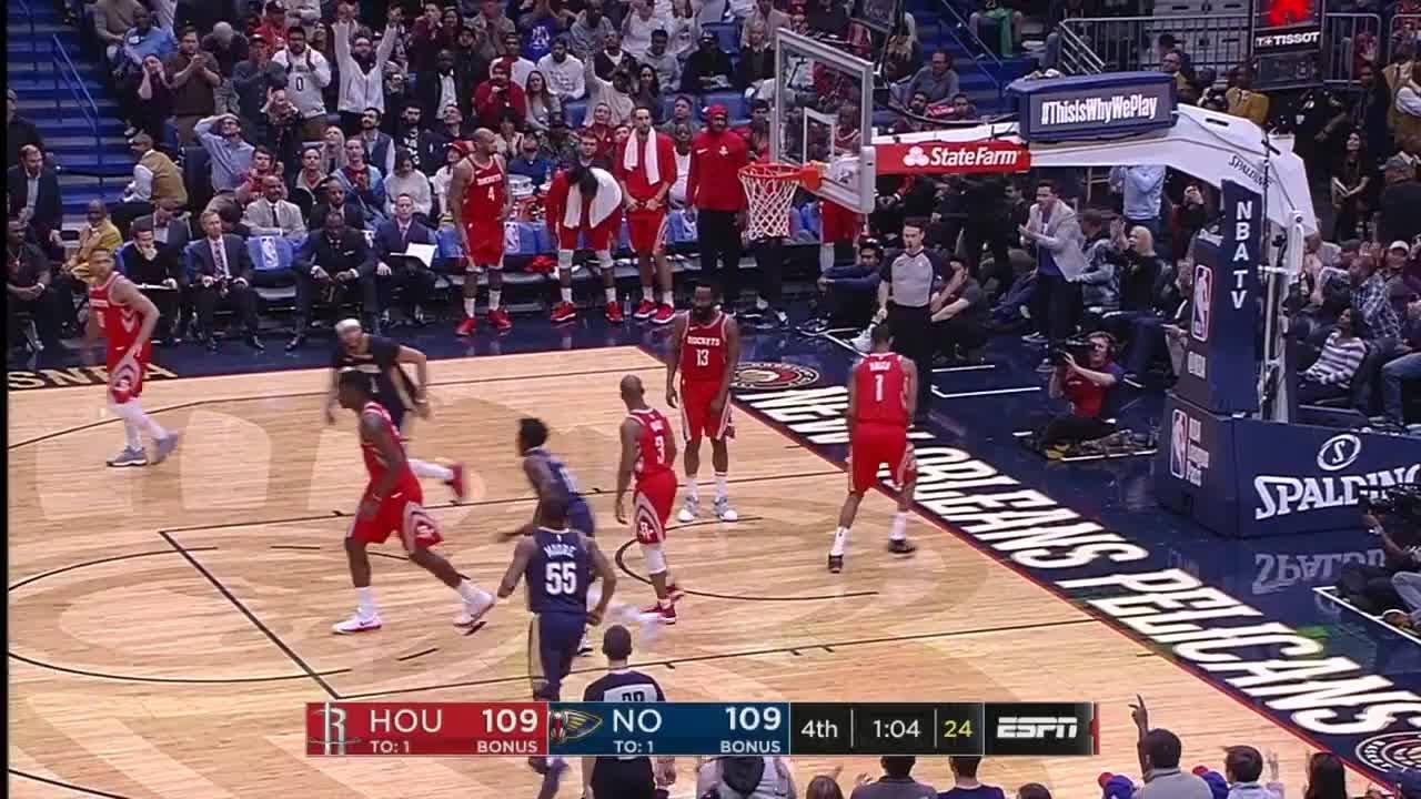 lonzo ball injury Jrue Holiday with 21 vs. Houston Rockets - 1/26/18