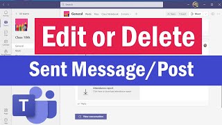 How to Edit or Delete Sent Message in Microsoft Teams | How to Edit or Delete Teams Posts | #Teams