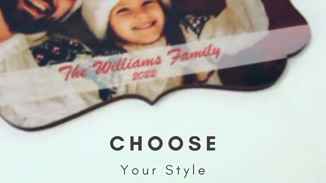 Photo Ornaments made of Real Wood - Personalized 