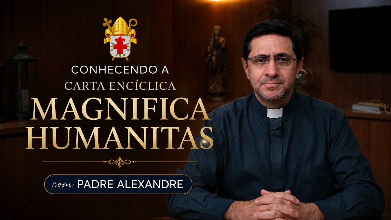Conhecendo a Carta Encíclica Magnifica Humanitas | Com Padre Alexandre

A Igreja sempre tem uma palavra de esperança para o mundo. Nesta série especial, o Padre Alexandre apresenta, de forma clara, acessível e profunda, os principais temas da Carta Encíclica Magnifica Humanitas, ajudando você a compreender seus ensinamentos à luz do Evangelho e da Doutrina Social da Igreja.

Ao longo dos episódios, refletiremos sobre:
📖 Os fundamentos da dignidade humana;
🌍 Os desafios da sociedade contemporânea;
🤝 A Doutrina Social da Igreja;
💻 Tecnologia, inteligência artificial e evangelização;
❤️ A construção da Civilização do Amor;
✝️ O chamado de cada cristão para transformar o mundo com a força do Evangelho.

Uma série para quem deseja aprofundar a fé, compreender os sinais dos tempos e viver o compromisso cristão na família, na comunidade e na sociedade.

🔔 Inscreva-se no canal, ative o sino das notificações e acompanhe todos os episódios.

Diocese de Guaxupé
Evangelizando com esperança, formando discípulos missionários.

#MagnificaHumanitas #CartaEncíclica #PadreAlexandre #DoutrinaSocialDaIgreja #IgrejaCatólica #Evangelho #FormaçãoCatólica #DioceseDeGuaxupé #CivilizaçãoDoAmor #Fé #Papa #Católicos #Espiritualidade #Missão #YouTubeCatólico