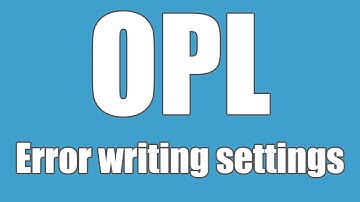 OPL - Error writing settings! - Como resolver