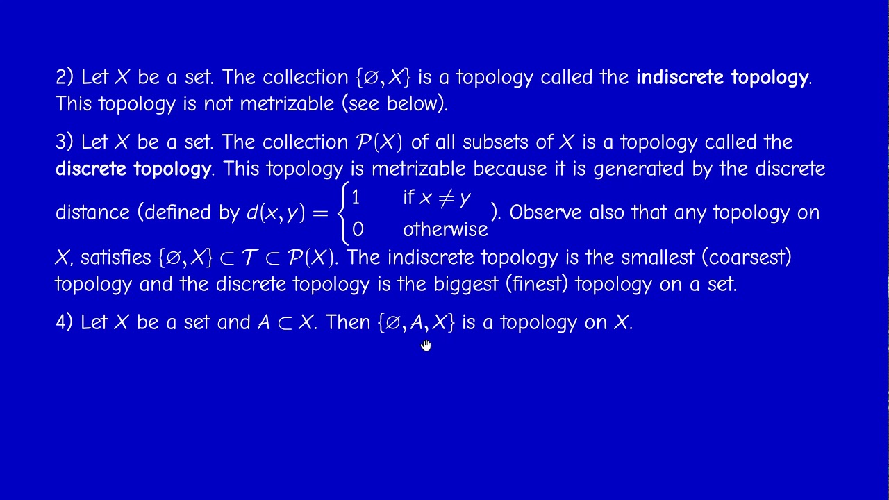 Math400 - Functional Analysis - Section 0.2.1 - From metric spaces to topological spaces - Part 1