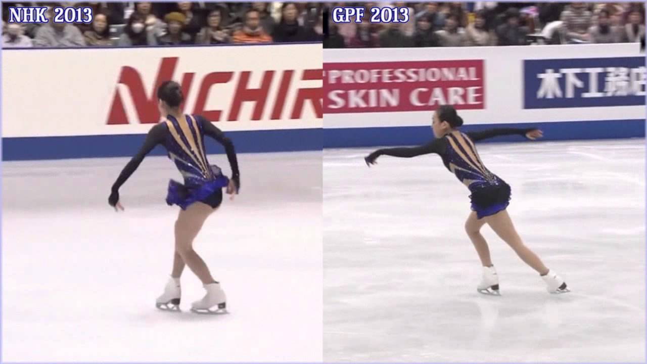 浅田真央(mao asada) 2013-14FS 3A 2回の挑戦 ～ NHK杯とGPFの同時再生