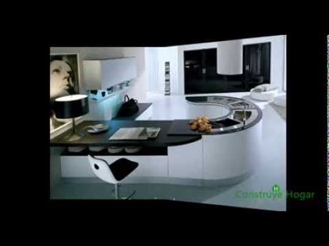 Diseños de islas de cocina modernas youtube Cocina de semi mamposteria
