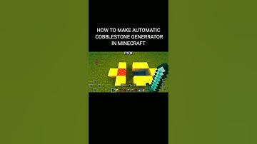 HOW TO MAKE AUTOMATIC COBBLESTONE GENERATOR IN MINECRAFT || #shorts