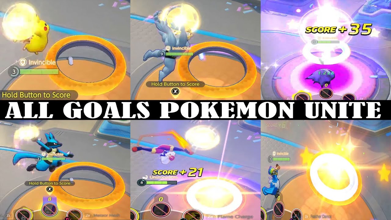 ALL GOAL ANIMATIONS | POKEMON UNITE