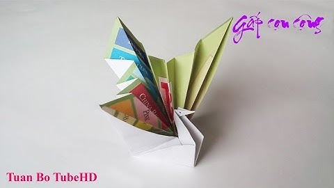 Origami Peacock (con công xòe đuôi)