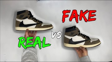 REAL VS FAKE! TRAVIS SCOTT X NIKE AIR JORDAN 1 COMPARISON! (LATEST BATCH)