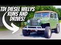 Electric A/C And Power Steering Working!TDI Diesel Swapped Willys Wagon FIRST DRIVE!! Ep.22