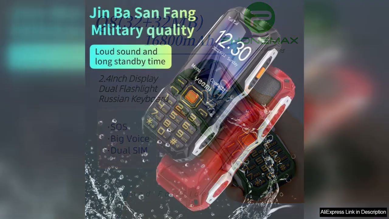 Q8 GSM 2G Rugged Mobile Phone Big Battery Double Flashlight 2.4inch HD Review