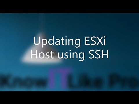 Know It Like Pro : Updating ESXi Host using SSH