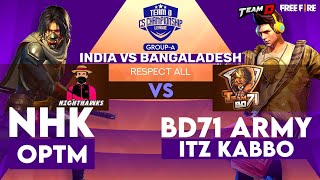 Team D CS Qualifiers 🔥| Nighthawks Vs Itz Kaboo Bd71 | OPTM Vs Bd71 Army | 🇮🇳  Vs 🇧🇩
