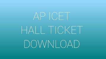 AP ICET 2021 HALL TICKETS | APICET Important Dates| how to download Apicet halltickets