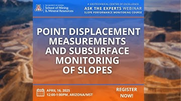 Ask the Experts: Point Displacement Measurements and Subsurface Monitoring of Slopes