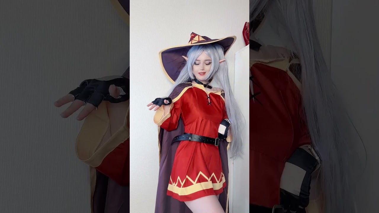 Heheh Frieren X Megumin Cosplay #animecosplay #cosplay  #anime #cosplaygirl #frieren #megumin