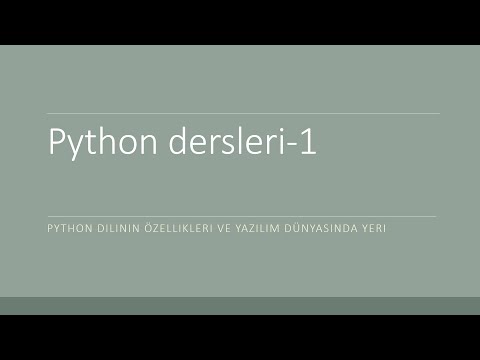 sıfırdan ileri derece Python eğitim serisi -1 Python nedir,neden python?
