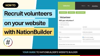 How to recruit volunteers on your website with NationBuilder