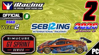 iRacing | SIMCUBE GT SPRINT SERIES | 2026 S2 W2 | #2 | Sebring (3/27/26) 27th DNF