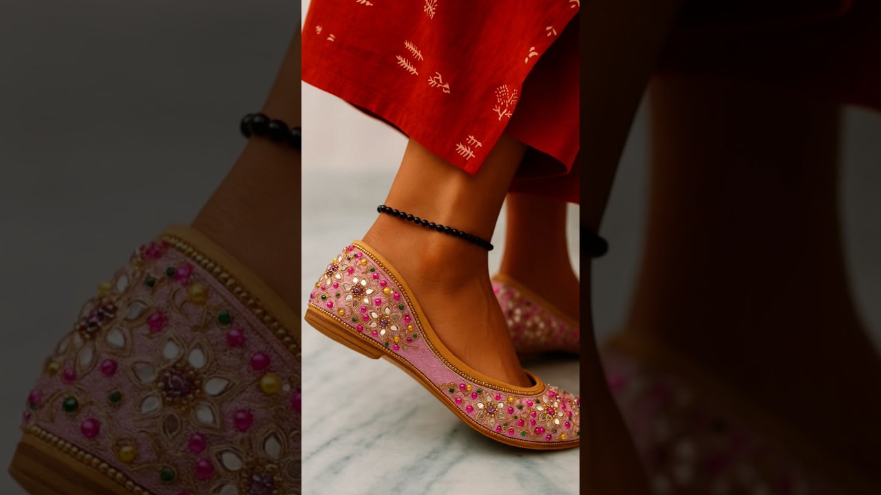 Royal pink jutti look💞 traditional fashion shorts 