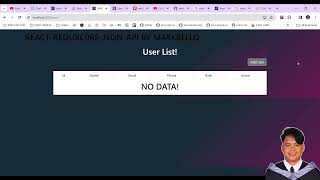 REACTJS-REDUX-AXIOS-JSON-API - CRUD | CREATE USER AND STORE IN JSON-SERVER W/ TOASTER  | PART 7
